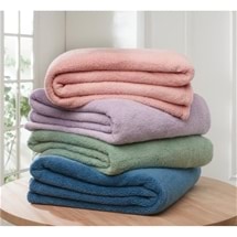 Simply Sherpa Solid Colour Blanket