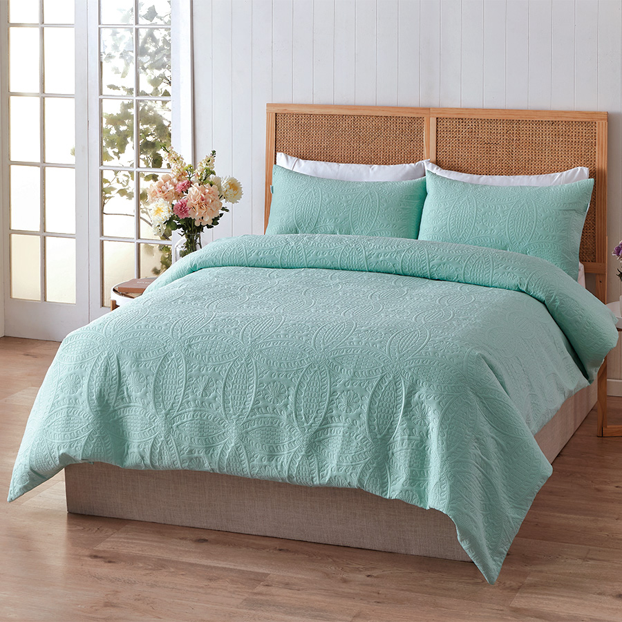 Chateau Embossed Quilt Cover Set Home Collections